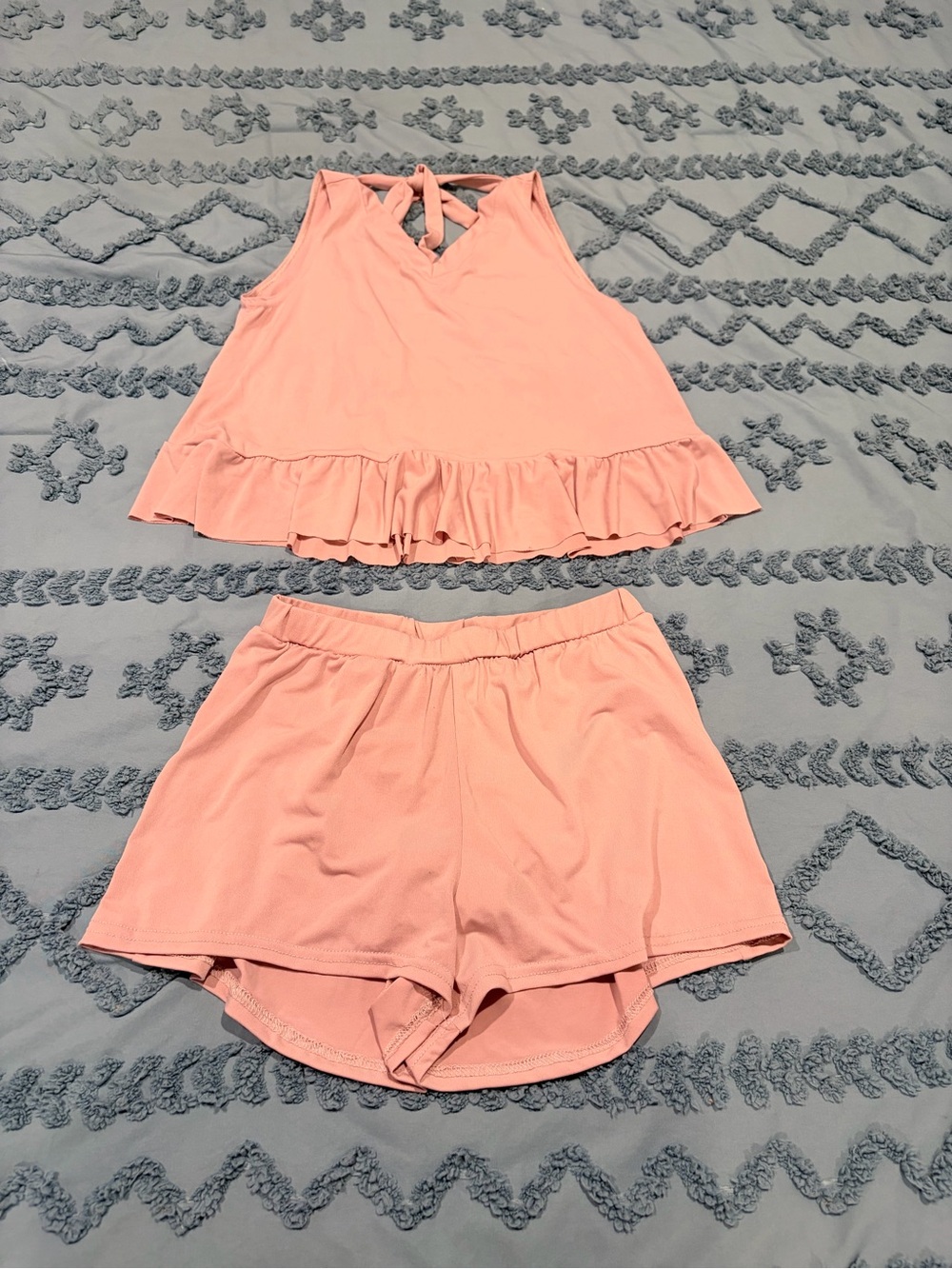 Balera by Weissman Pink Ruffle Dance Costume Set LC Lyrical Contemporary